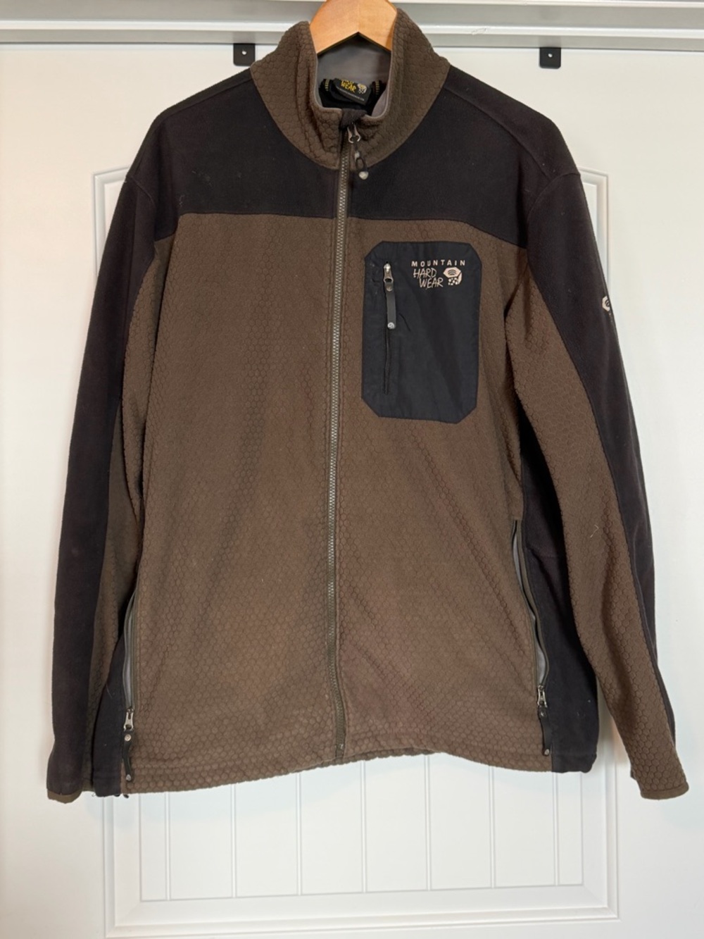 Mountain Hardwear Brown and Black Fleece Zip Jacket